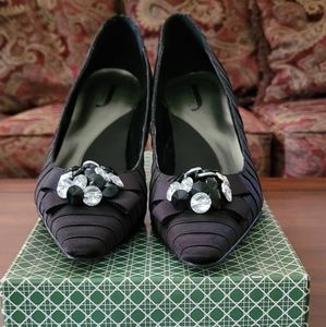 J. Renee Pleated Satin Heels